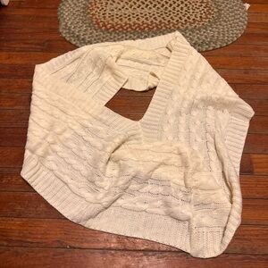 Elegant Cream Knit infinity scarf